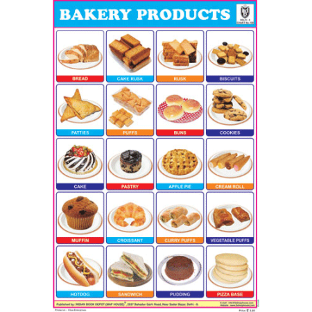 Bakery Products Chart Paper (24 x 36 CMS)