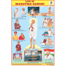 Life of Mahatma Gandhi Chart Paper (24 x 36 CMS)