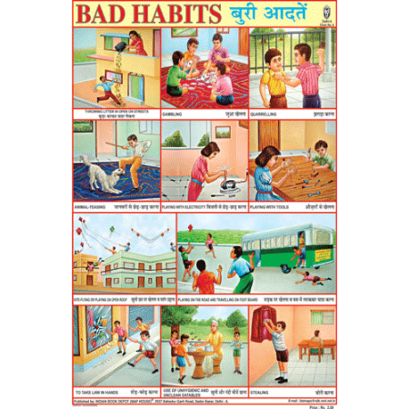 Bad Habits Chart Paper (24 x 36 CMS)