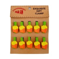 Decorative Wooden Clips - French Fries (Set of 6)