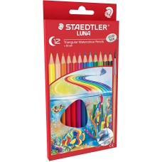 Staedtler Luna Triangular Water Colour Pencils - 12 Shades
