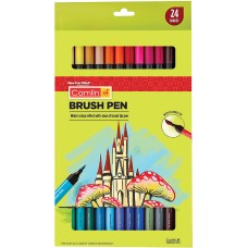 Camlin Kokuyo Brush Pens - 24 Shades, Multicolour