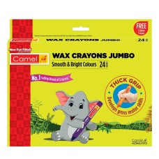 Camel Jumbo Wax Crayons - 12 Shades