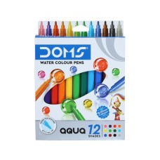 DOMS Aqua Water Colour Pens - 12 Shades