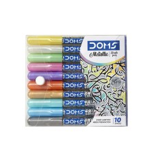 DOMS Metallic Brush Pens - 10 Shades