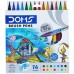 DOMS Brush Pens - 14 Shades, Multicolour 