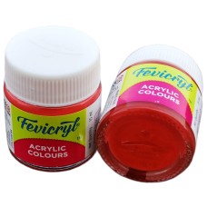 Fevicryl Acrylic Colour - Coral Red-66, 15ml