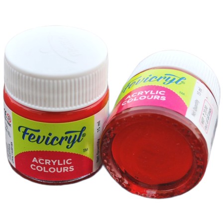 Fevicryl Acrylic Colour - Crimson-04, 15ml