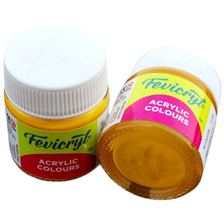 Fevicryl Acrylic Colour - Golden Yellow-09, 15ml