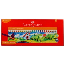 Faber-Castell Erasable Plastic Crayon, Pack of 25 (Assorted)