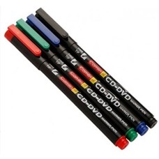 Camlin CD - DVD Marker Pen - Pack of 4 Assorted Colours