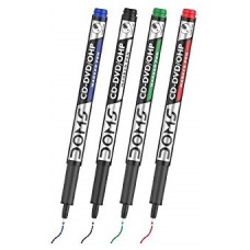 DOMS CD-DVD Marker Pen - Pack Of 4 Assorted Colours