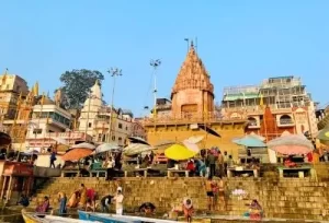 9 Days Varanasi Rajasthan Tour package featuring the Varanasi Dashashwamedh Ghat Ganga Aarti, the Agra Taj Mahal, and the Jaipur Amber Fort.